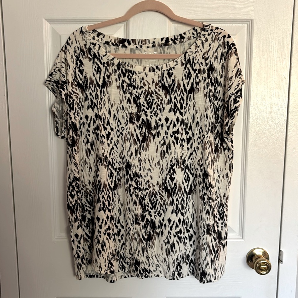 Neutral Printed Short Sleeve Shirt